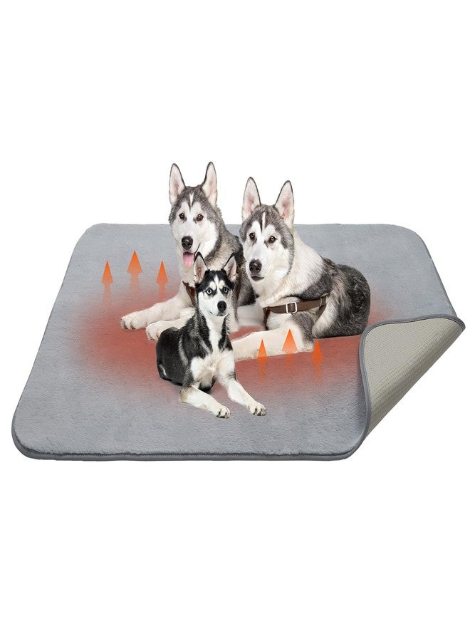 Homimp Self Warming reusable dog training pads,Non-Slip Washable Pee Pads for Dogs, Fast Absorbent Pet Whelping Pads, Ideal for Puppy Senior Dog Whelping, Incontinence, Housebreak, Crate,48x28in, Gray - Image 1
